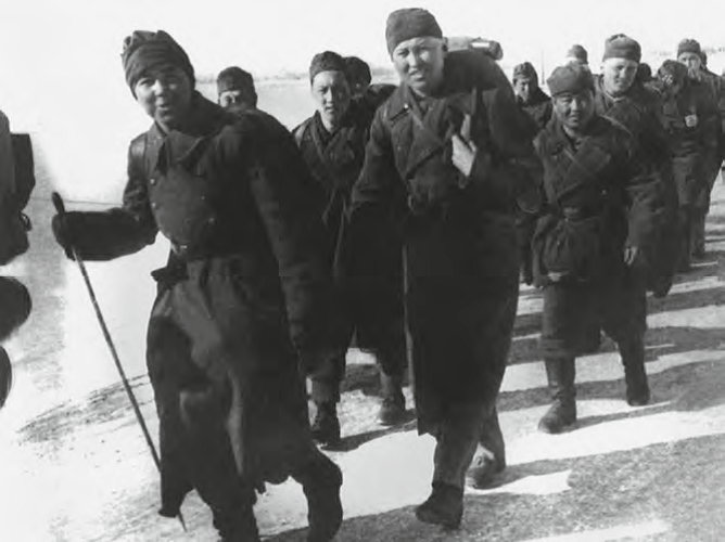 Группа советских солдат, перешедших на сторону немецкой армии