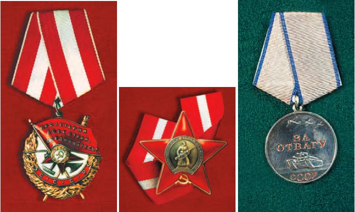 Орден Красного Знамени, Орден Красной Звезды, Медаль «За отвагу»
